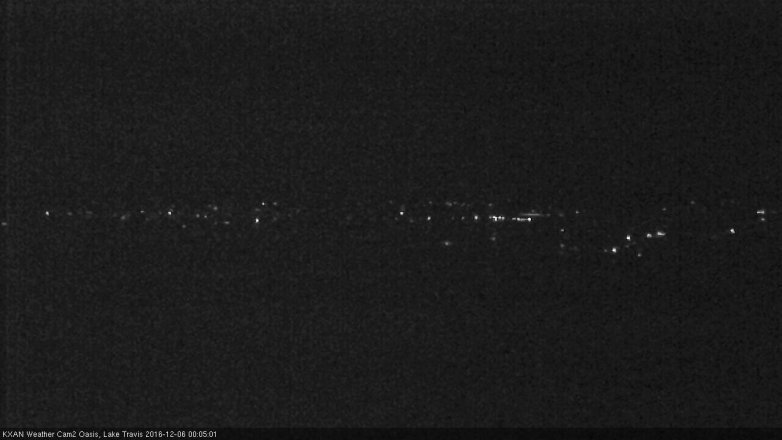 Lake Travis webcam, December 5, 2016 11:30 PM CT