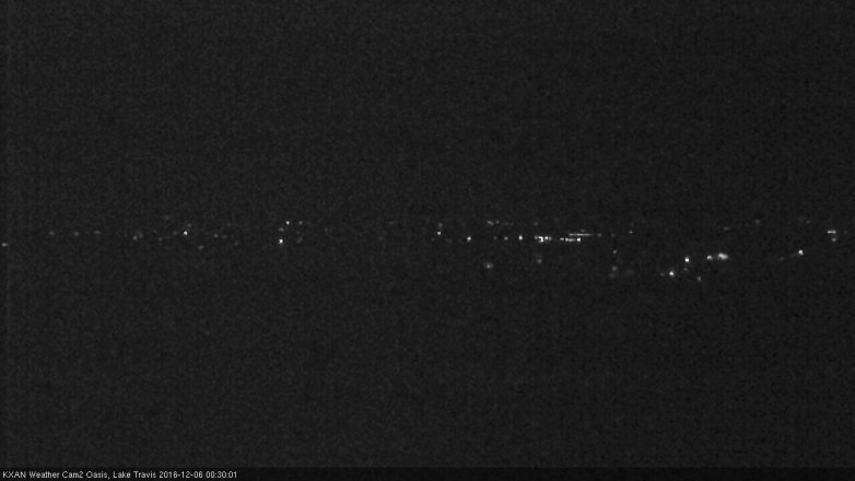 Lake Travis webcam, December 5, 2016 11:40 PM CT