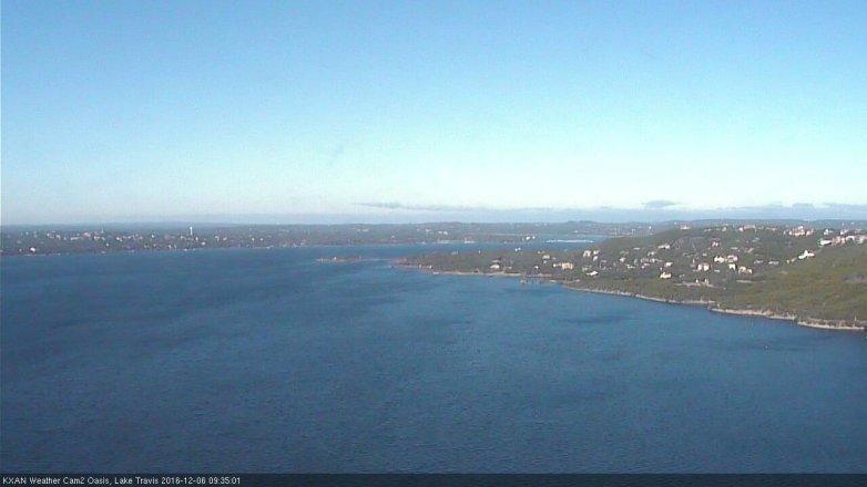 Lake Travis webcam, December 6, 2016 9:00 AM CT