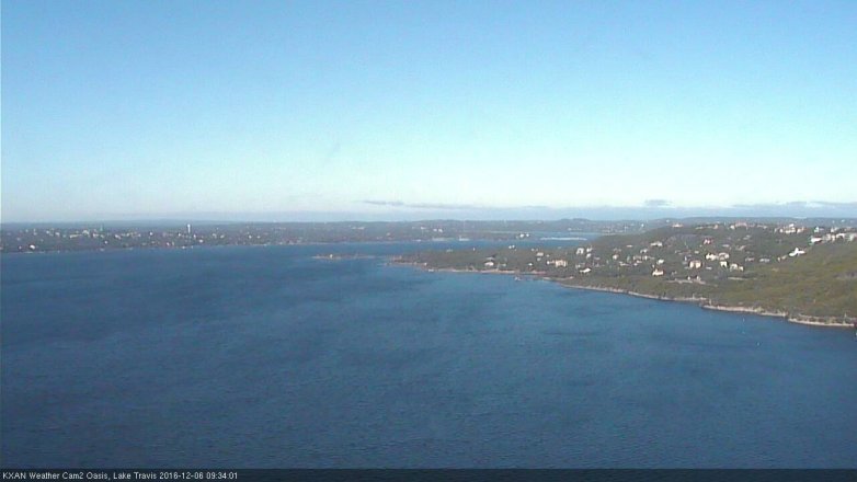 Lake Travis webcam, December 6, 2016 9:05 AM CT