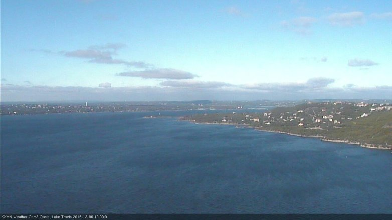Lake Travis webcam, December 6, 2016 9:15 AM CT