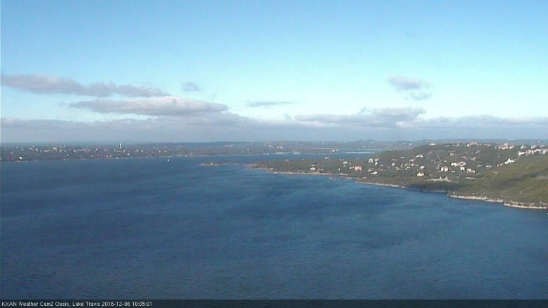 Lake Travis webcam, December 6, 2016 9:30 AM CT