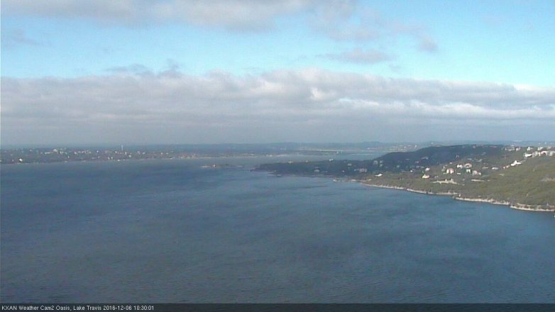 Lake Travis webcam, December 6, 2016 9:40 AM CT