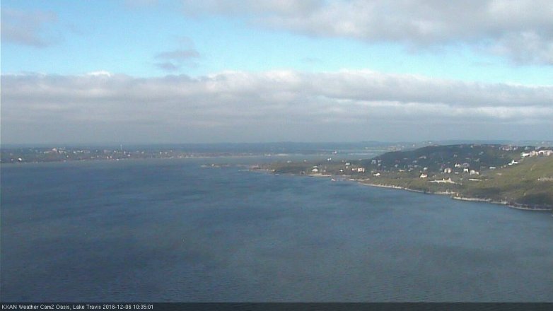 Lake Travis webcam, December 6, 2016 9:45 AM CT