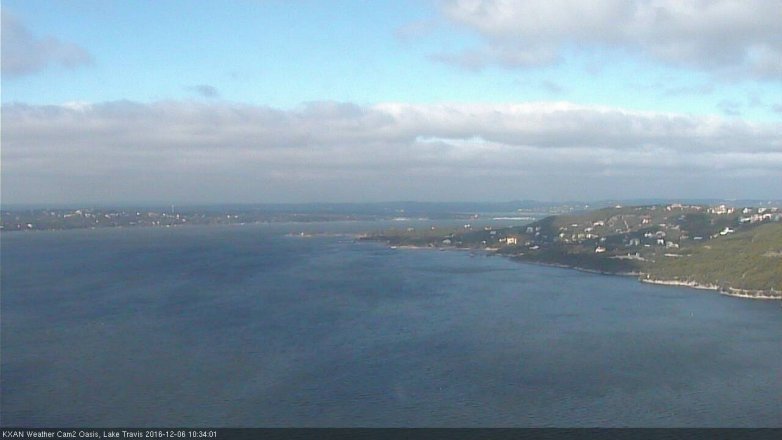Lake Travis webcam, December 6, 2016 10:00 AM CT
