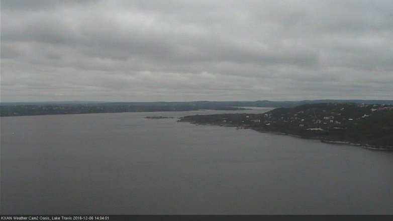Lake Travis webcam, December 6, 2016 1:15 PM CT