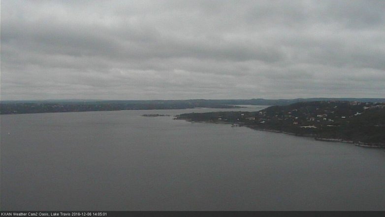 Lake Travis webcam, December 6, 2016 1:35 PM CT