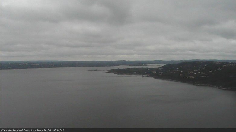 Lake Travis webcam, December 6, 2016 1:45 PM CT