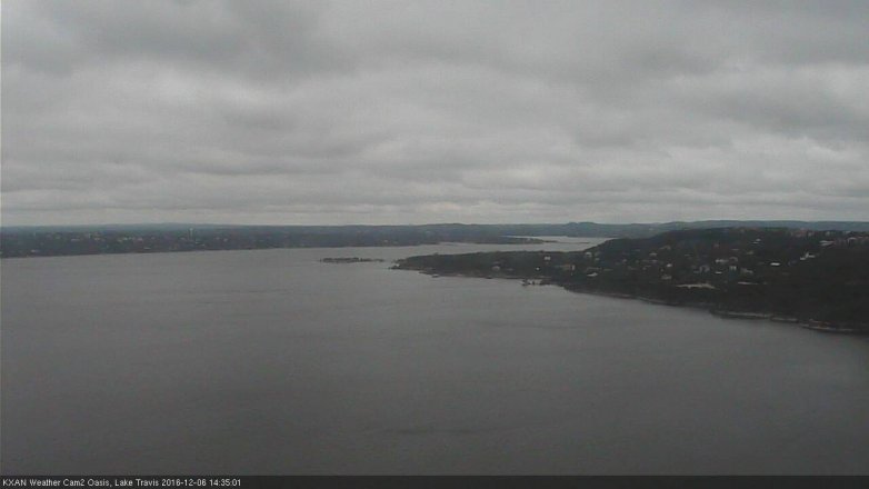 Lake Travis webcam, December 6, 2016 2:00 PM CT
