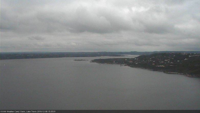 Lake Travis webcam, December 6, 2016 2:55 PM CT