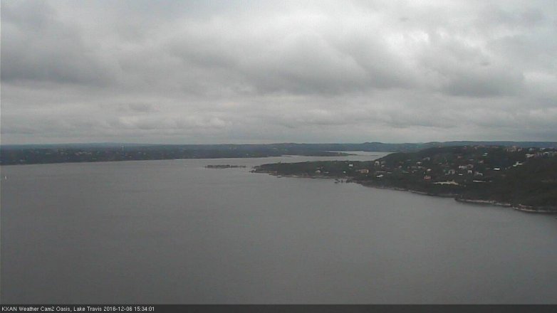Lake Travis webcam, December 6, 2016 3:05 PM CT