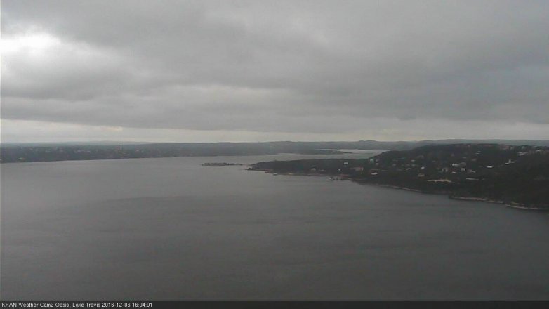 Lake Travis webcam, December 6, 2016 3:10 PM CT