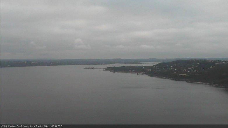 Lake Travis webcam, December 6, 2016 3:40 PM CT