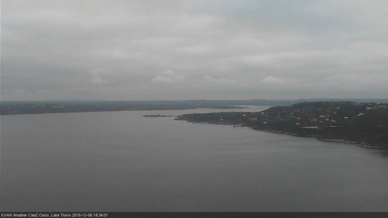 Lake Travis webcam, December 6, 2016 3:55 PM CT