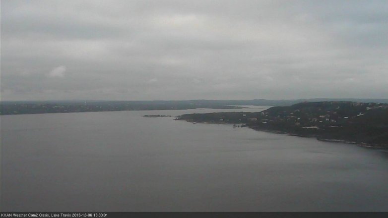 Lake Travis webcam, December 6, 2016 4:00 PM CT