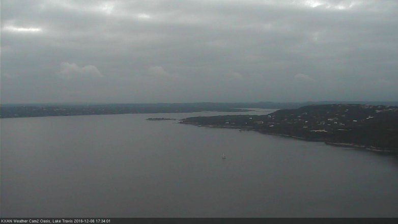 Lake Travis webcam, December 6, 2016 4:55 PM CT