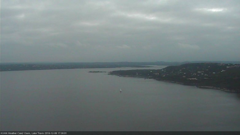 Lake Travis webcam, December 6, 2016 5:00 PM CT