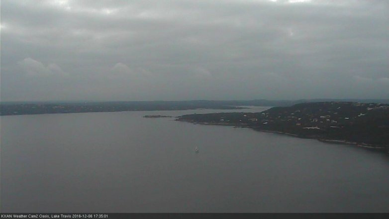 Lake Travis webcam, December 6, 2016 5:05 PM CT