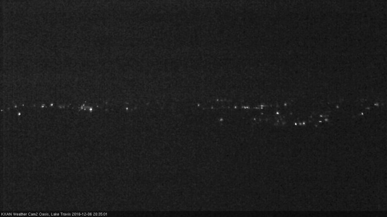 Lake Travis webcam, December 6, 2016 8:05 PM CT