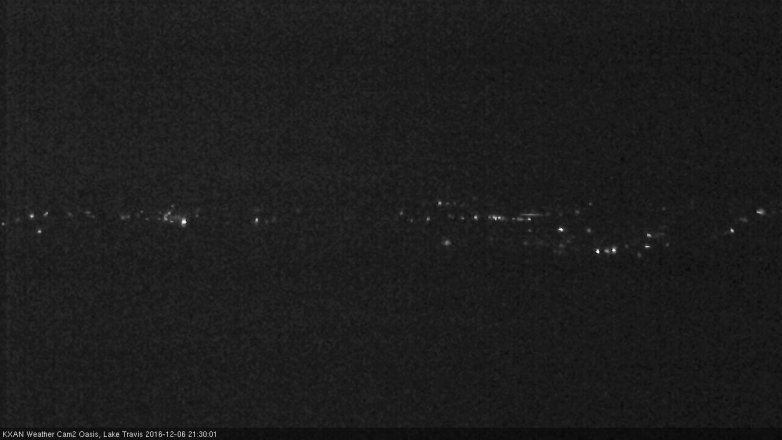 Lake Travis webcam, December 6, 2016 9:00 PM CT