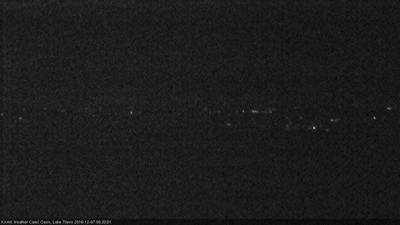 Lake Travis webcam, December 6, 2016 11:40 PM CT