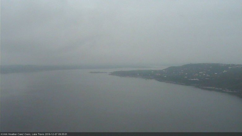 Lake Travis webcam, December 7, 2016 9:00 AM CT