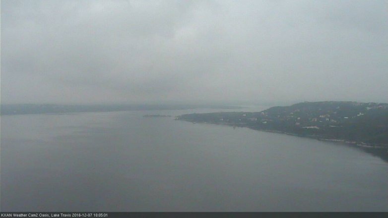 Lake Travis webcam, December 7, 2016 9:25 AM CT