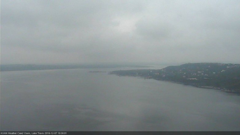 Lake Travis webcam, December 7, 2016 9:45 AM CT
