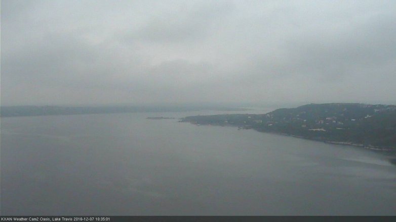 Lake Travis webcam, December 7, 2016 9:55 AM CT
