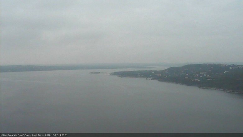 Lake Travis webcam, December 7, 2016 10:50 AM CT