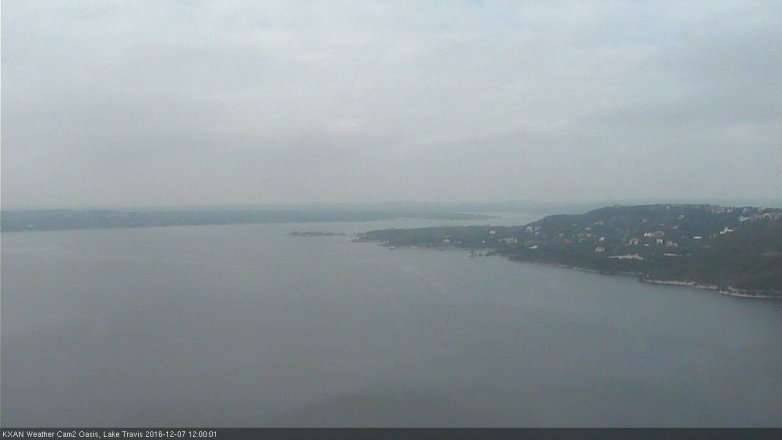 Lake Travis webcam, December 7, 2016 11:30 AM CT