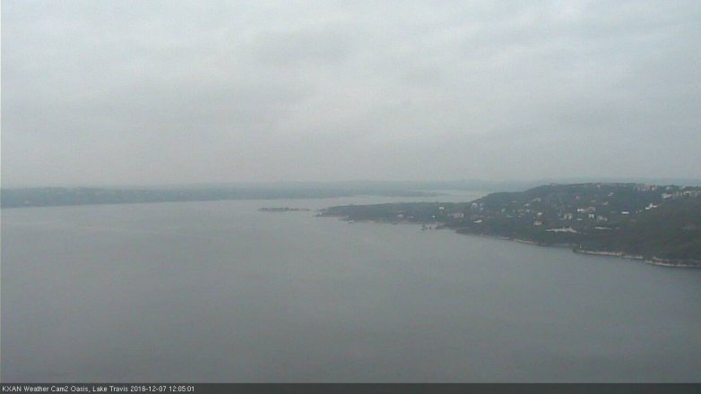 Lake Travis webcam, December 7, 2016 11:35 AM CT