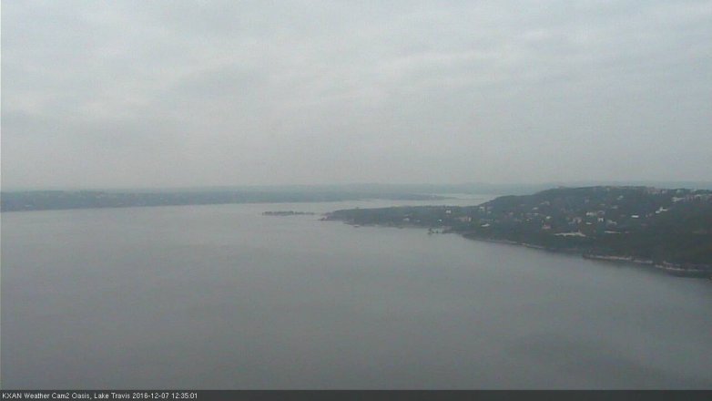 Lake Travis webcam, December 7, 2016 11:40 AM CT