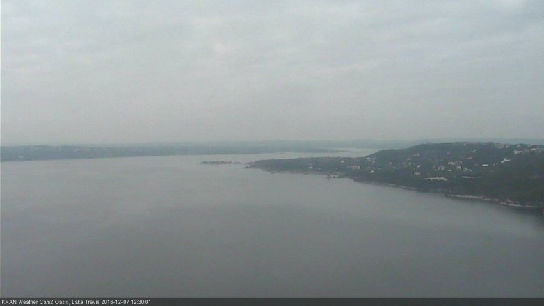 Lake Travis webcam, December 7, 2016 11:45 AM CT