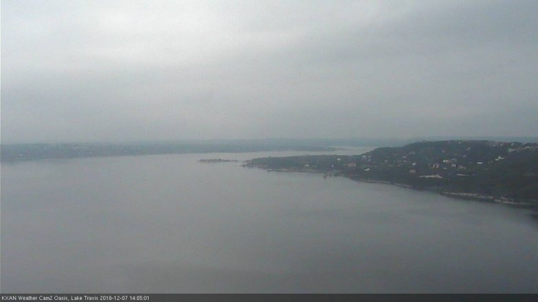Lake Travis webcam, December 7, 2016 1:30 PM CT