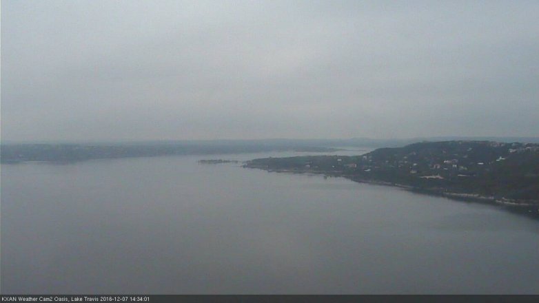 Lake Travis webcam, December 7, 2016 1:40 PM CT
