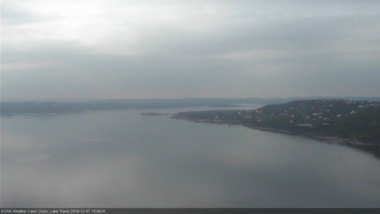 Lake Travis webcam, December 7, 2016 2:10 PM CT