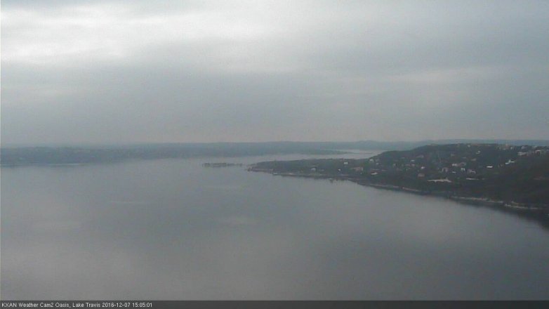 Lake Travis webcam, December 7, 2016 2:25 PM CT