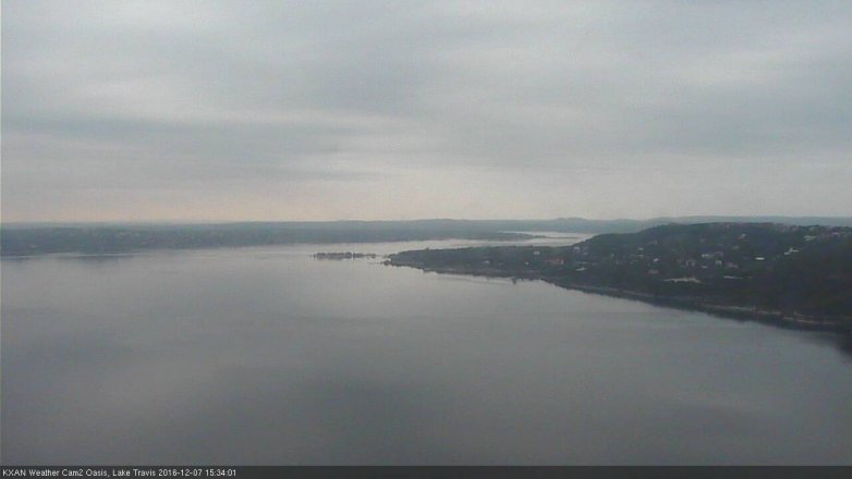 Lake Travis webcam, December 7, 2016 2:50 PM CT