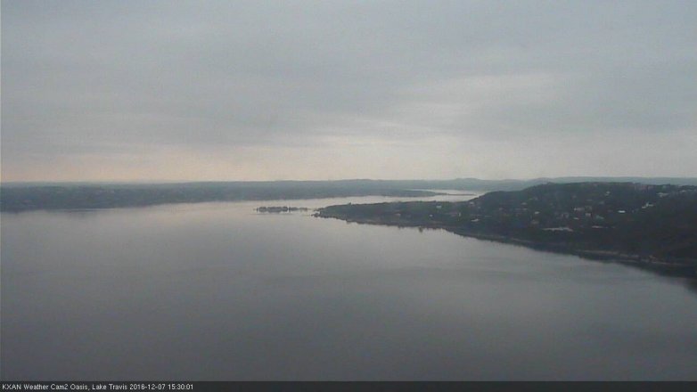 Lake Travis webcam, December 7, 2016 2:55 PM CT