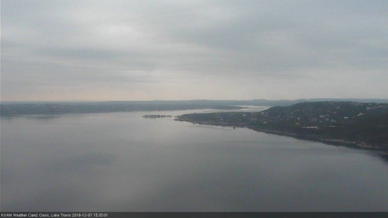 Lake Travis webcam, December 7, 2016 3:00 PM CT