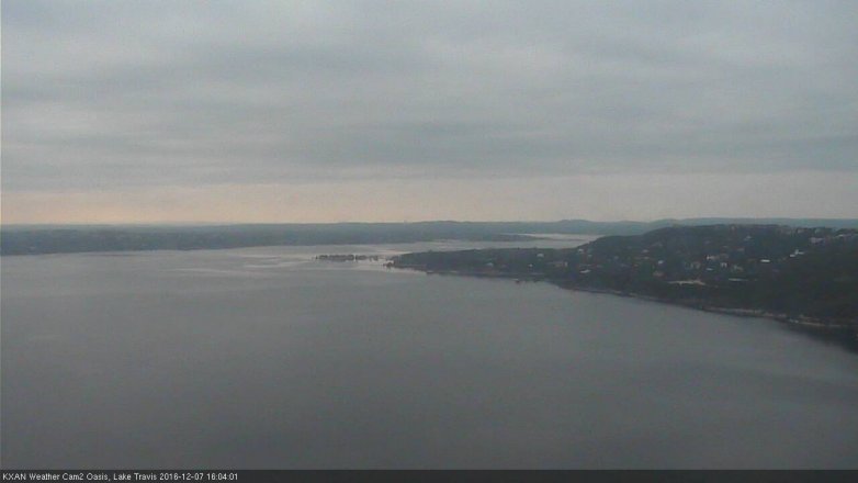 Lake Travis webcam, December 7, 2016 3:10 PM CT