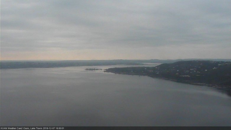 Lake Travis webcam, December 7, 2016 3:15 PM CT
