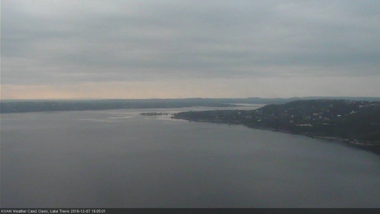 Lake Travis webcam, December 7, 2016 3:30 PM CT