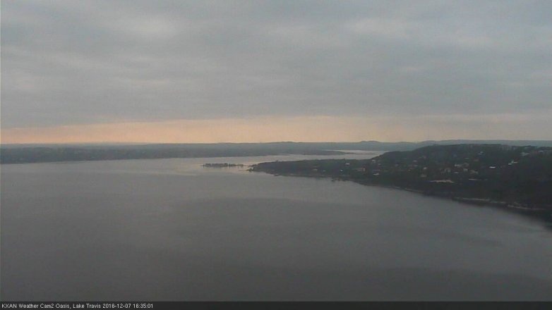 Lake Travis webcam, December 7, 2016 3:45 PM CT