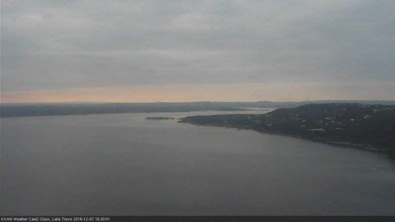 Lake Travis webcam, December 7, 2016 3:50 PM CT
