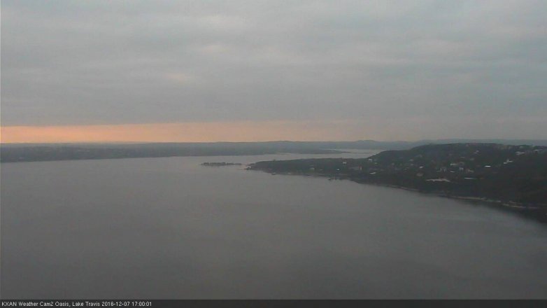 Lake Travis webcam, December 7, 2016 4:20 PM CT
