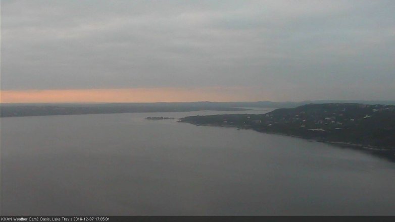 Lake Travis webcam, December 7, 2016 4:25 PM CT