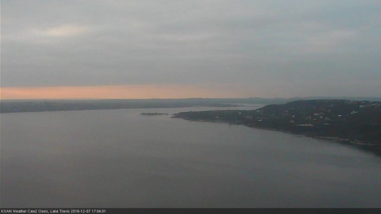 Lake Travis webcam, December 7, 2016 4:30 PM CT