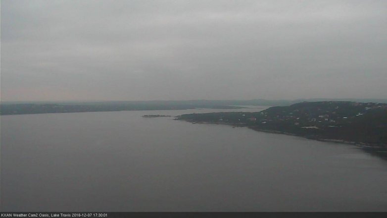 Lake Travis webcam, December 7, 2016 4:50 PM CT